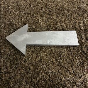 Silver Arrow Wall Decor - Rustic Directional Accent